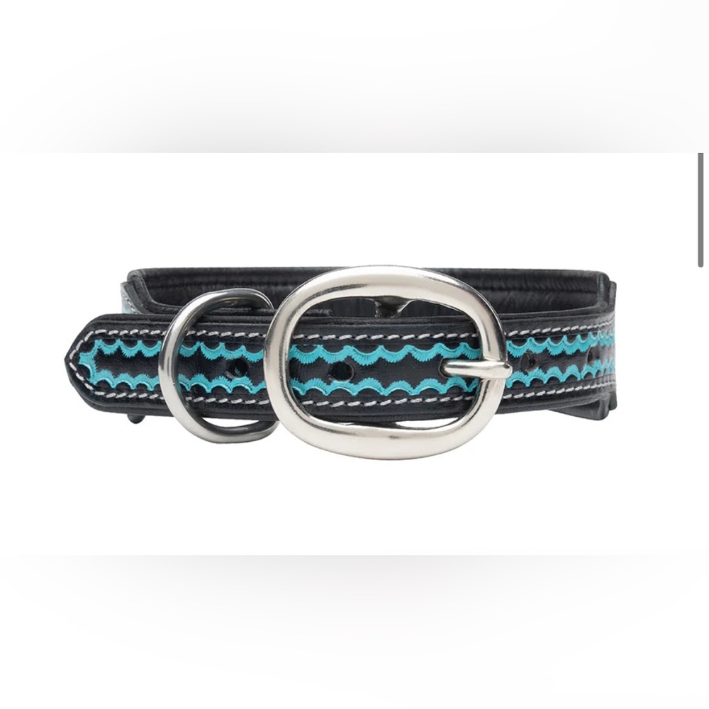 NWT Myra Hand Tooled Black Leather w/ Hand Painted Turquoise Accents